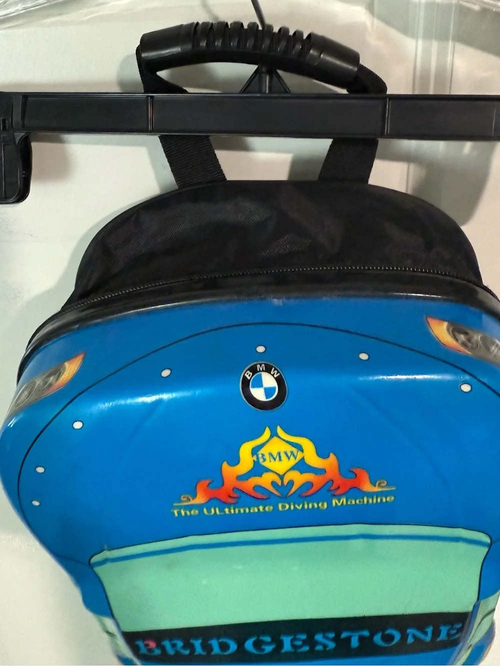 Bmw kids backpack racing theme cars